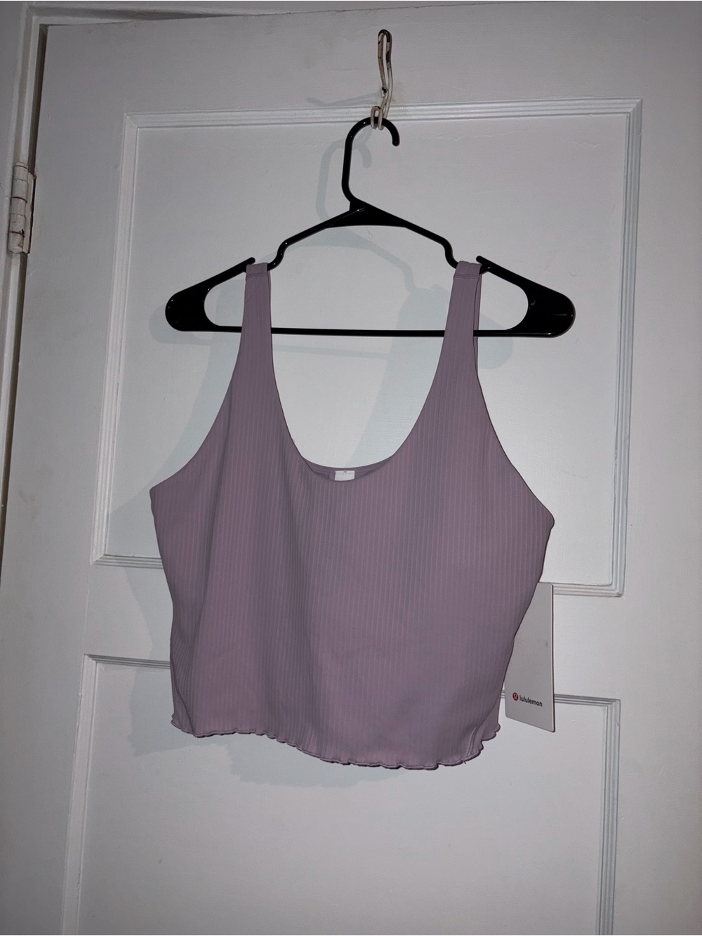 NWT Lululemon size 14 Women's Ribbed Scoop Neck Crop Tank Top - Lavender